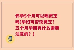 怀孕5个月可以喝灵芝吗(孕妇可否饮灵芝？五个月孕期有什么需要注意的？)