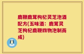 鹿鞭鹿茸枸杞灵芝泡酒配方(五味酒：鹿茸灵芝枸杞鹿鞭四物泡制而成)