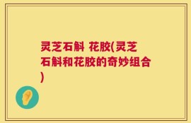 灵芝石斛 花胶(灵芝石斛和花胶的奇妙组合)