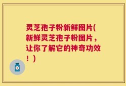 灵芝孢子粉新鲜图片(新鲜灵芝孢子粉图片，让你了解它的神奇功效！)