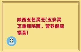 陕西五色灵芝(五彩灵芝重现陕西，营养健康福音)