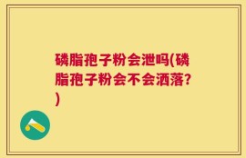 磷脂孢子粉会泄吗(磷脂孢子粉会不会洒落？)