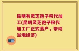 昆明有灵芝孢子粉代加工(昆明灵芝孢子粉代加工厂正式落户，带动当地经济)