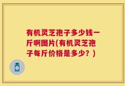 有机灵芝孢子多少钱一斤啊图片(有机灵芝孢子每斤价格是多少？)