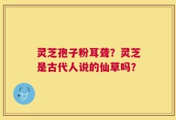 灵芝孢子粉耳聋？灵芝是古代人说的仙草吗？