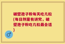 破壁孢子粉每天吃几粒(每日剂量有讲究，破壁孢子粉吃几粒最合适)