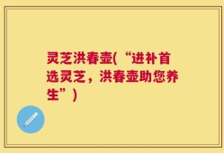 灵芝洪春壶(“进补首选灵芝，洪春壶助您养生”)