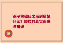 孢子粉碾压之后到底是什么？颗粒的真实面貌与用途