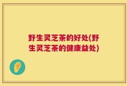 野生灵芝茶的好处(野生灵芝茶的健康益处)