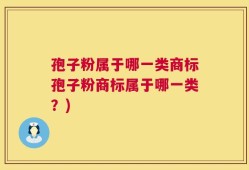 孢子粉属于哪一类商标孢子粉商标属于哪一类？)