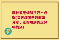 哪种灵芝炖鸽子好一点呢(灵芝炖鸽子的做法分享，让你喝到真正好喝的汤)