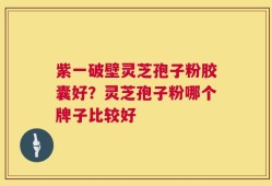 紫一破壁灵芝孢子粉胶囊好？灵芝孢子粉哪个牌子比较好