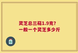 灵芝总三萜1.9克？一般一个灵芝多少斤