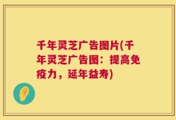 千年灵芝广告图片(千年灵芝广告图：提高免疫力，延年益寿)