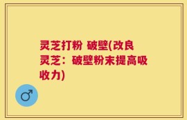 灵芝打粉 破壁(改良灵芝：破壁粉末提高吸收力)