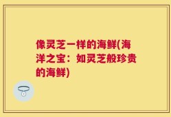 像灵芝一样的海鲜(海洋之宝：如灵芝般珍贵的海鲜)