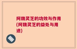 阿魏灵芝的功效与作用(阿魏灵芝的益处与用途)