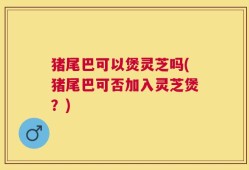 猪尾巴可以煲灵芝吗(猪尾巴可否加入灵芝煲？)