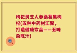 枸杞灵芝人参桑葚黑枸杞(五种中药材汇聚，打造健康饮品——五味杂陈汁)