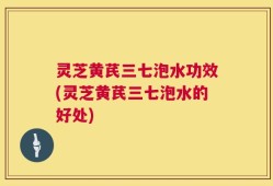灵芝黄芪三七泡水功效(灵芝黄芪三七泡水的好处)