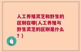 人工养殖灵芝和野生的区别在哪(人工养殖与野生灵芝的区别是什么？)