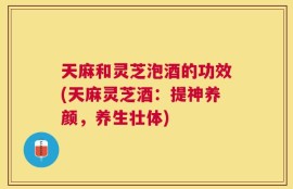 天麻和灵芝泡酒的功效(天麻灵芝酒：提神养颜，养生壮体)
