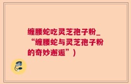 缠腰蛇吃灵芝孢子粉_“缠腰蛇与灵芝孢子粉的奇妙邂逅”)