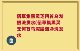 佰草集黑灵芝何首乌发根洗发水(佰草集黑灵芝何首乌深层洁净洗发水