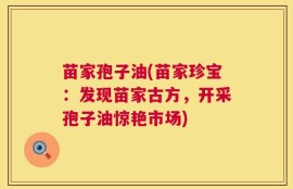苗家孢子油(苗家珍宝：发现苗家古方，开采孢子油惊艳市场)