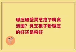 碾压破壁灵芝孢子粉高清图？灵芝孢子粉碾压的好还是粉好