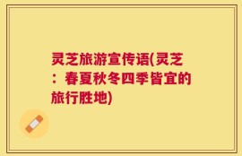 灵芝旅游宣传语(灵芝：春夏秋冬四季皆宜的旅行胜地)