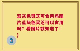 蓝灰色灵芝可食用吗图片蓝灰色灵芝可以食用吗？看图片就知道了！)
