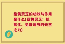 桑黄灵芝的功效与作用是什么(桑黄灵芝：抗氧化、免疫调节的天然之力)