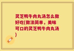 灵芝鸭牛肉丸汤怎么做好吃(做法简单，美味可口的灵芝鸭牛肉丸汤)