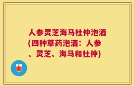 人参灵芝海马杜仲泡酒(四种草药泡酒：人参、灵芝、海马和杜仲)