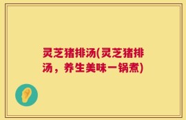 灵芝猪排汤(灵芝猪排汤，养生美味一锅煮)
