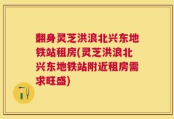 翻身灵芝洪浪北兴东地铁站租房(灵芝洪浪北兴东地铁站附近租房需求旺盛)