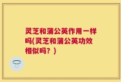 灵芝和蒲公英作用一样吗(灵芝和蒲公英功效相似吗？)