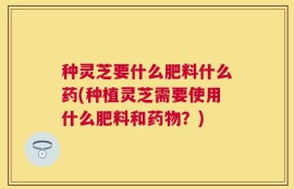 种灵芝要什么肥料什么药(种植灵芝需要使用什么肥料和药物？)