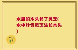 水里的木头长了灵芝(水中珍贵灵芝生长木头)