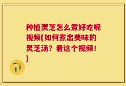 种植灵芝怎么煮好吃呢视频(如何煮出美味的灵芝汤？看这个视频！)