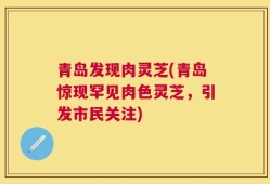 青岛发现肉灵芝(青岛惊现罕见肉色灵芝，引发市民关注)