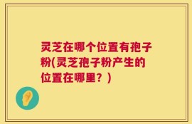灵芝在哪个位置有孢子粉(灵芝孢子粉产生的位置在哪里？)