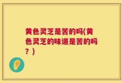 黄色灵芝是苦的吗(黄色灵芝的味道是苦的吗？)