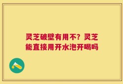 灵芝破壁有用不？灵芝能直接用开水泡开喝吗