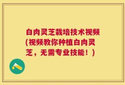 白肉灵芝栽培技术视频(视频教你种植白肉灵芝，无需专业技能！)