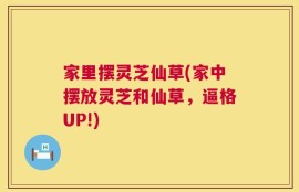 家里摆灵芝仙草(家中摆放灵芝和仙草，逼格UP!)