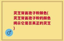 灵芝背面孢子粉颜色(灵芝背面孢子粉的颜色揭示它是否真正的灵芝)
