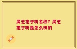 灵芝孢子粉名称？灵芝孢子粉是怎么样的