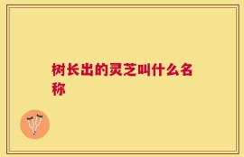 树长出的灵芝叫什么名称
